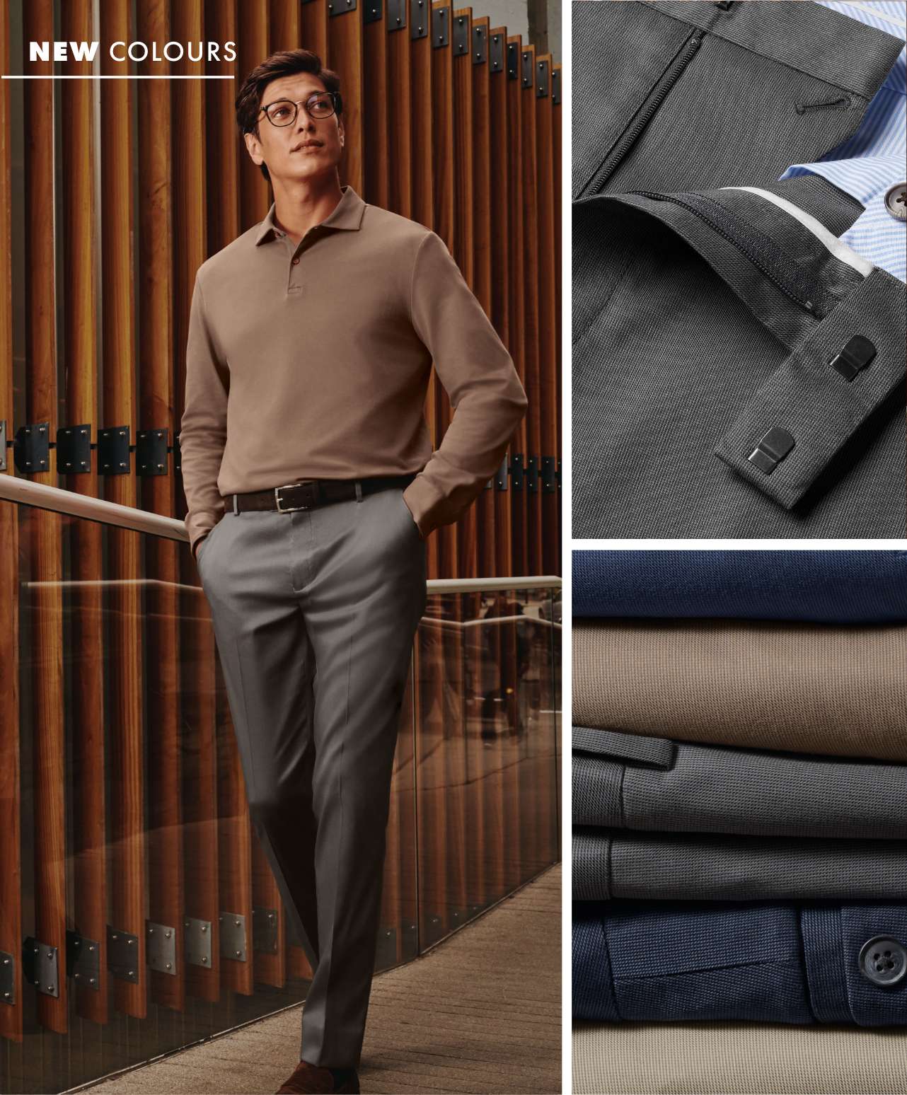 THE SMART STRETCH TEXTURE TROUSERS