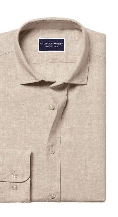Pure Linen Shirt - Oatmeal