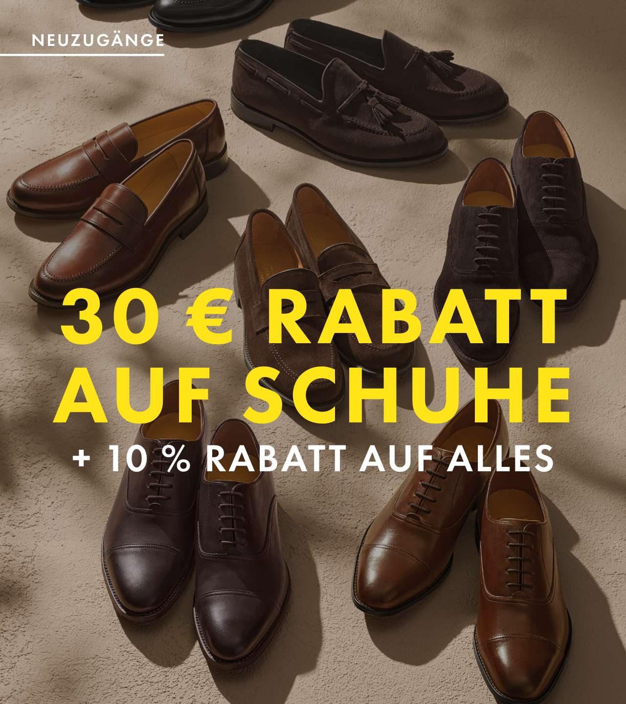 Nur an diesem Wochenende … 30 € RABATT auf Schuhe!