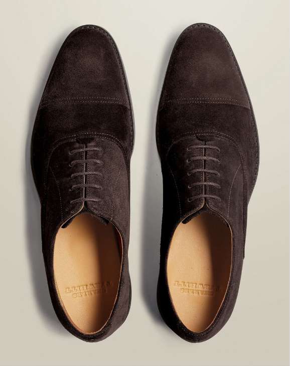 Oxford-Schuhe aus Wildleder - Dunkles Schokoladenbraun