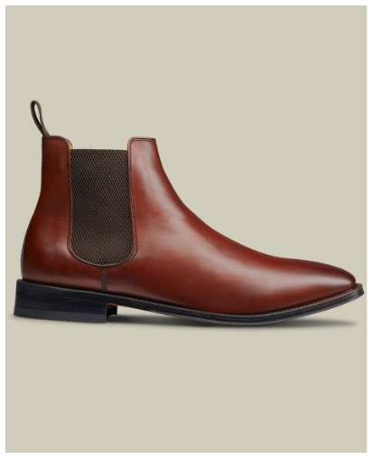 Chelsea Stiefel aus Leder - Kastanienbraun