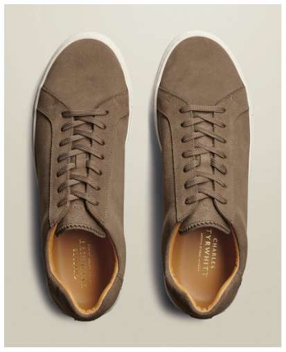 Sneaker aus Wildleder - Taupe