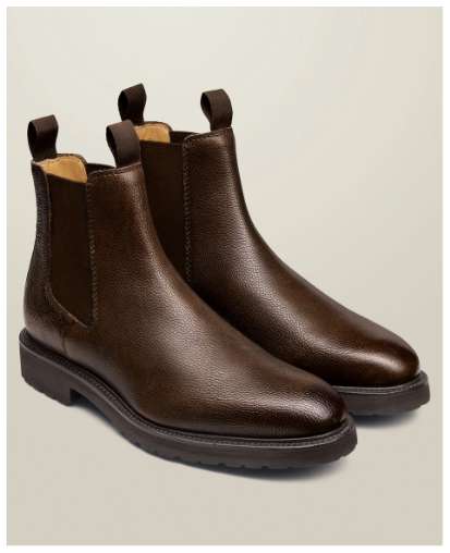 Chelsea Stiefel aus Leder mit Gummisohle - Schokoladenbraun