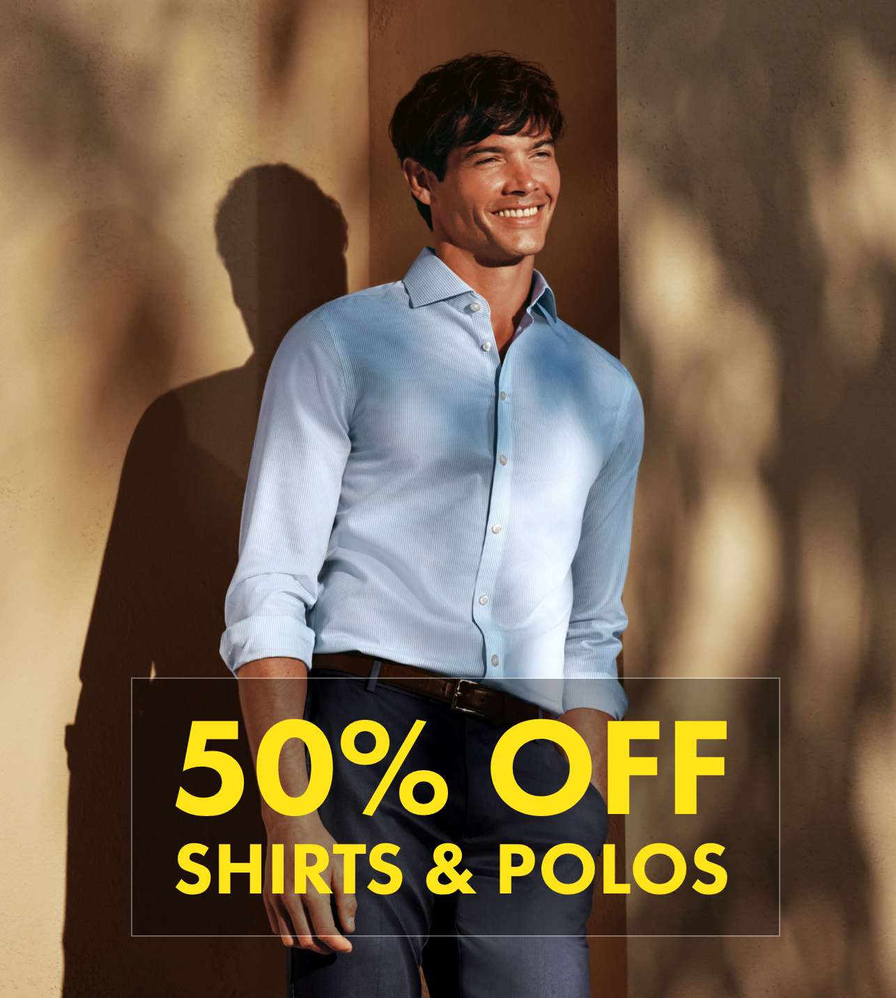 50% OFF Shirts & Polos – This Weekend Only!