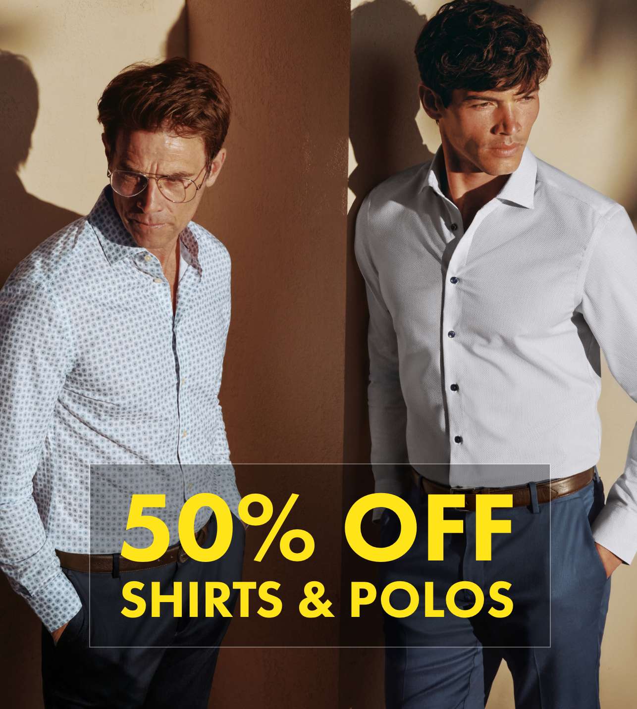 50% OFF Shirts & Polos Ends Tonight