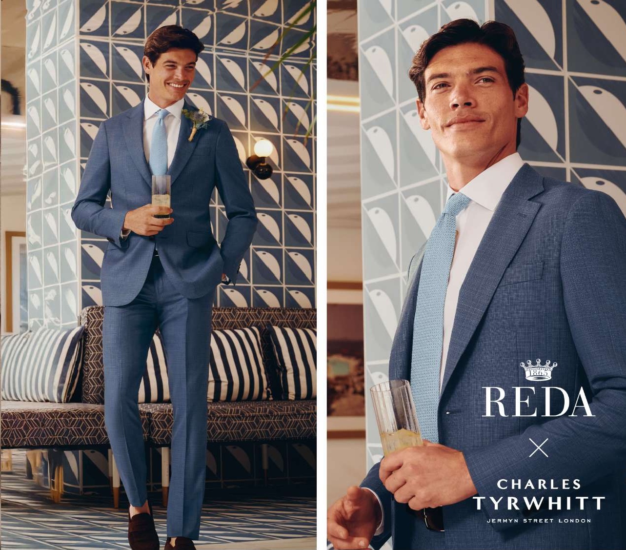 Italienischer Luxusanzug - Tintenblau