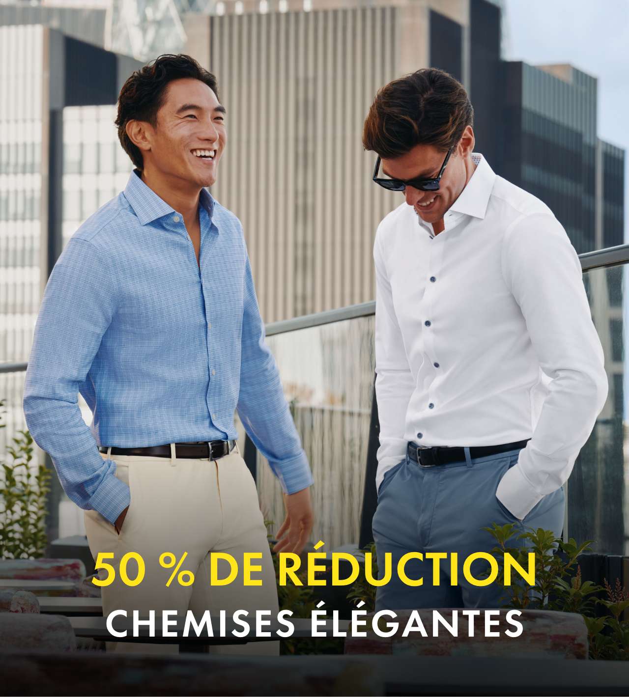 50 % DE RÉDUCTION CHEMISES ÉLÉGANTES