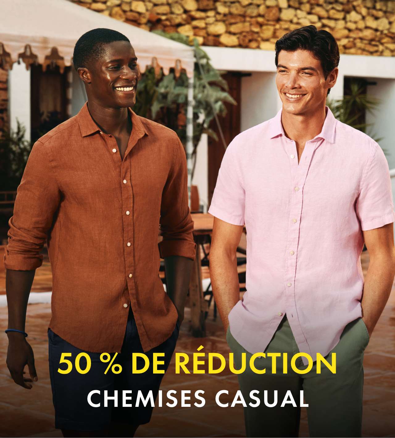 50 % DE RÉDUCTION CHEMISES CASUAL