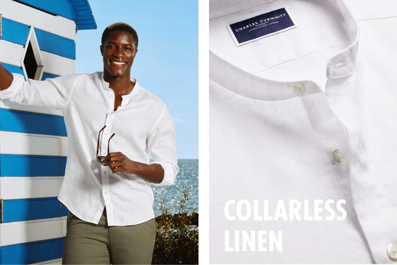 Collarless Linen