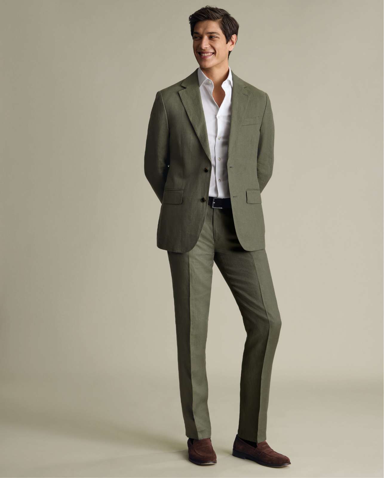 Pantalon de costume en lin