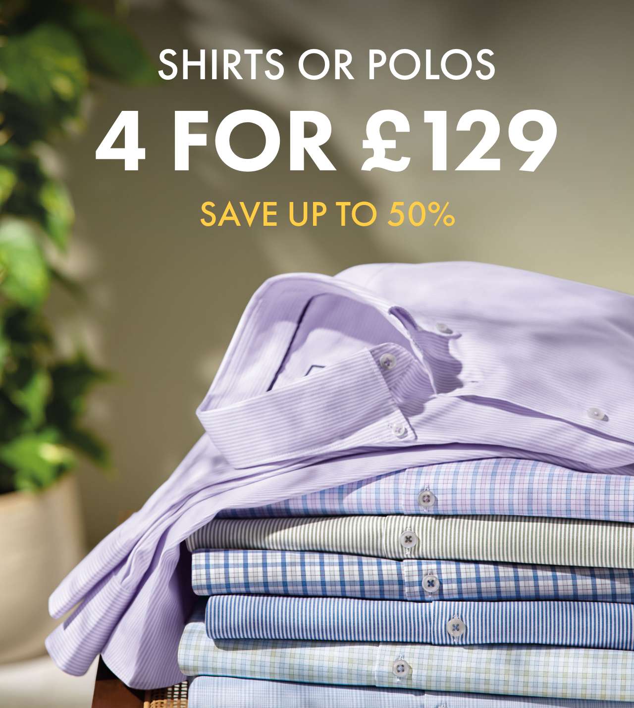 4 Shirts or polos for £129