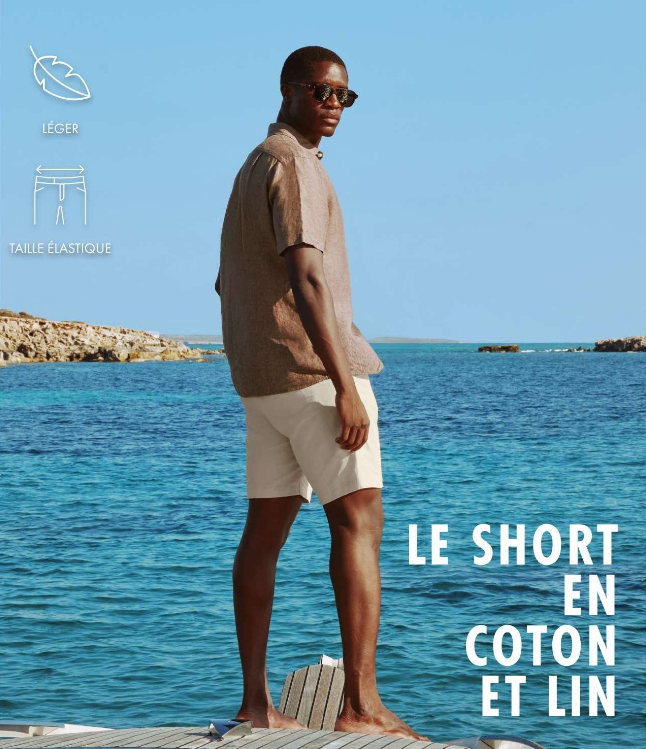 LE SHORT EN COTON ET LIN 