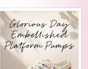 Glorious Day Embellished Platform Pumps