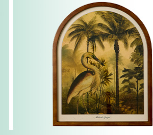 Sepia Flamingo Arch Framed Prints Set Of 2
