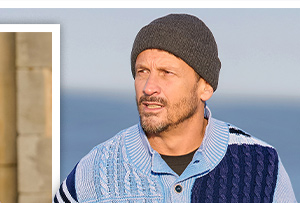 Patched To Perfection Knitted Funnel Neck Top