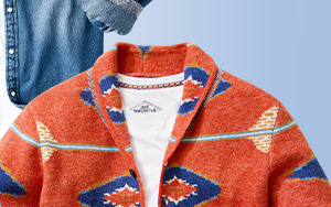 Orange Aztec Cardigan