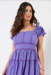 Amelia Flower Trim Dress