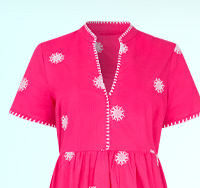 Beautiful And Bright Embroidered Tunic Dress