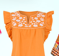 Nina Embroidered Jersey Top