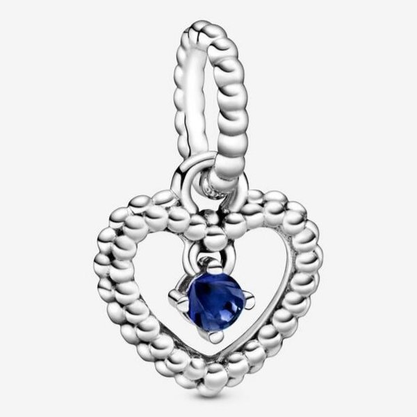 Charm pendente Cuore blu Settembre