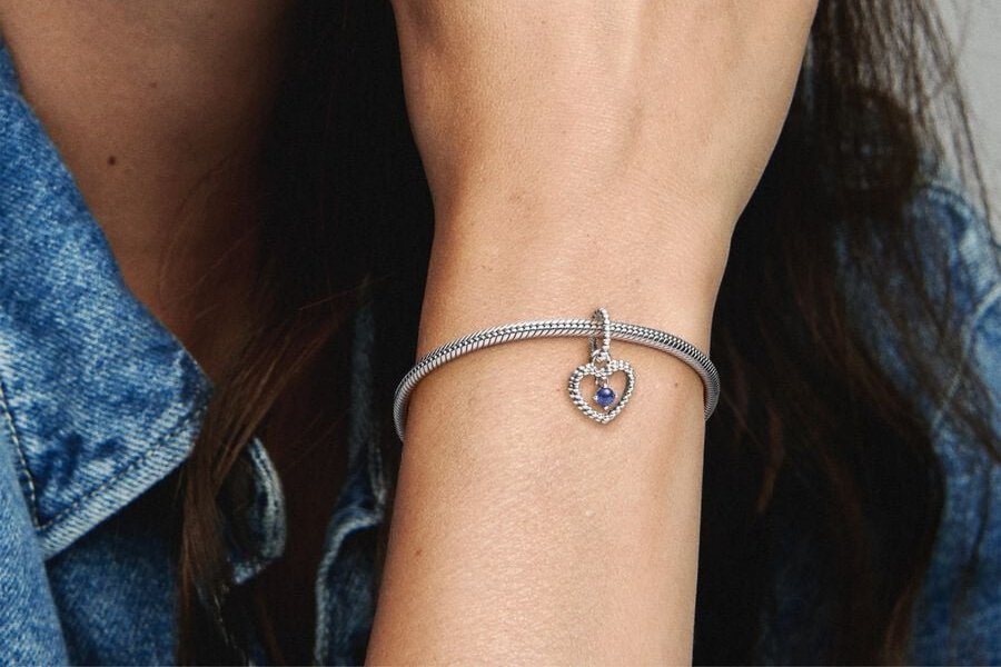 Charm pendente Cuore blu Settembre