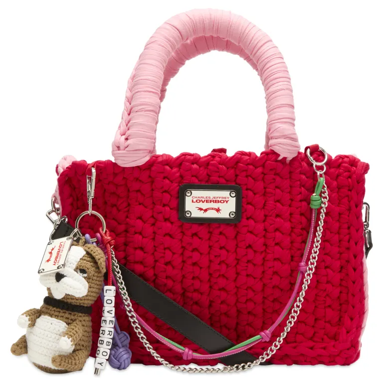 Charles Jeffrey Loverboy Bulldog Charm Bucket Bag
