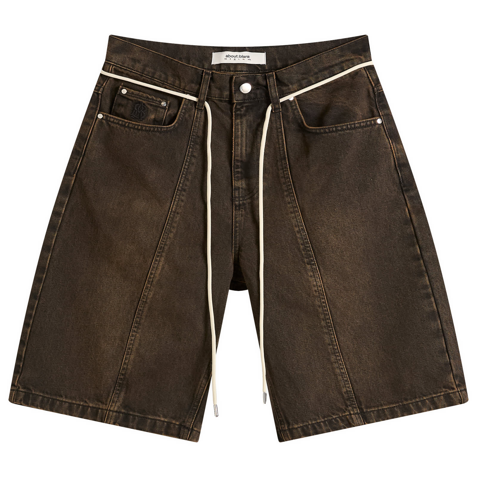 about:blank Felled Denim Short