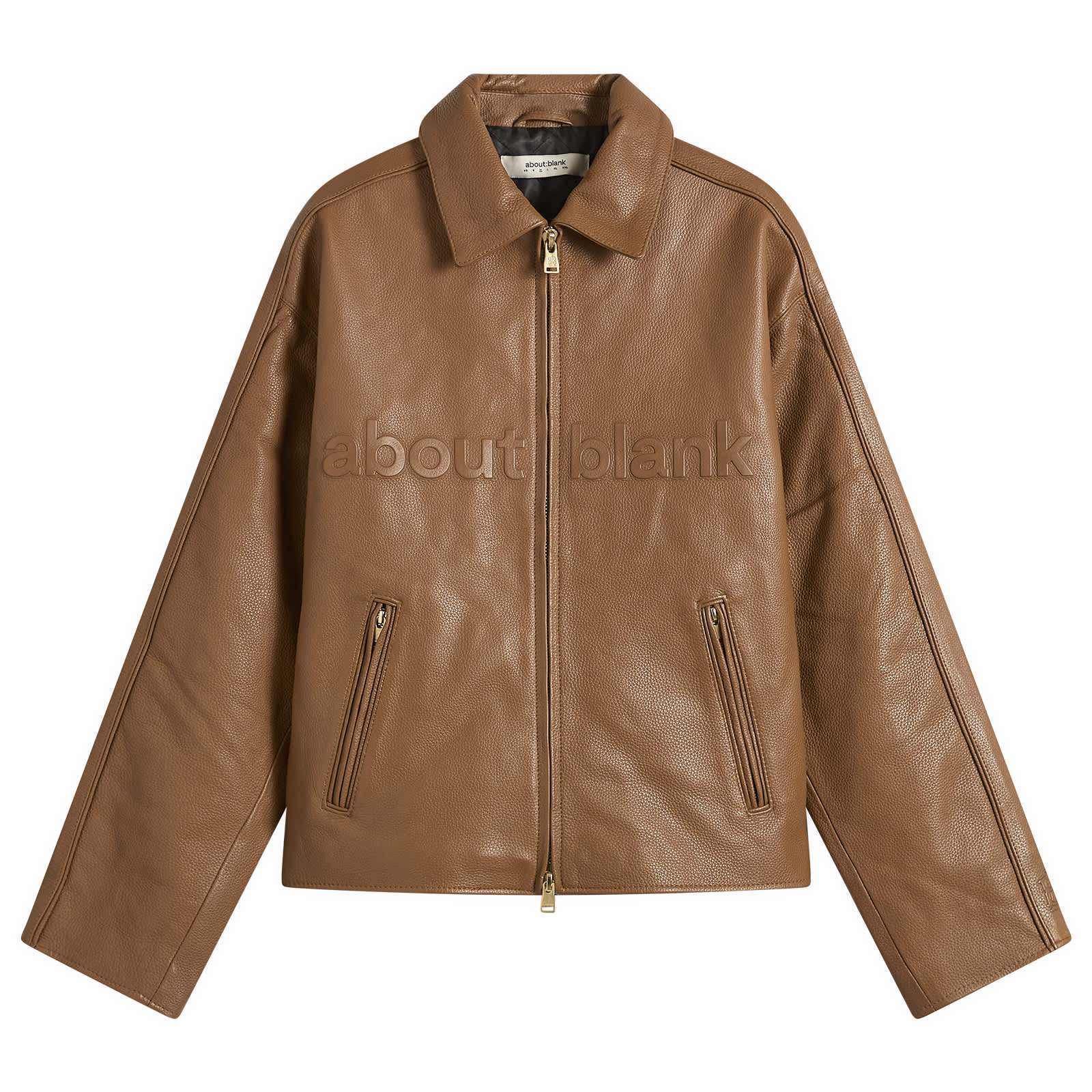 about:blank Leather Jacket