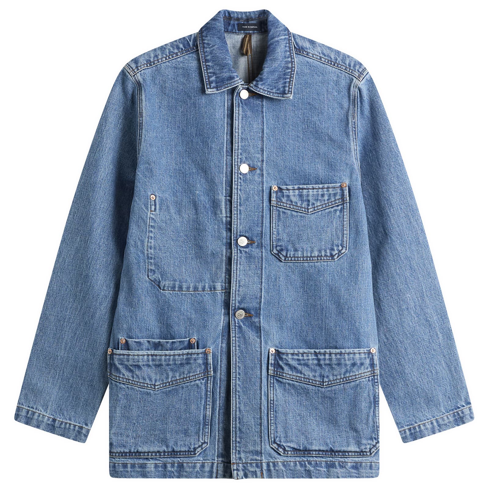 Drake's Selvedge Denim Chore Jacket