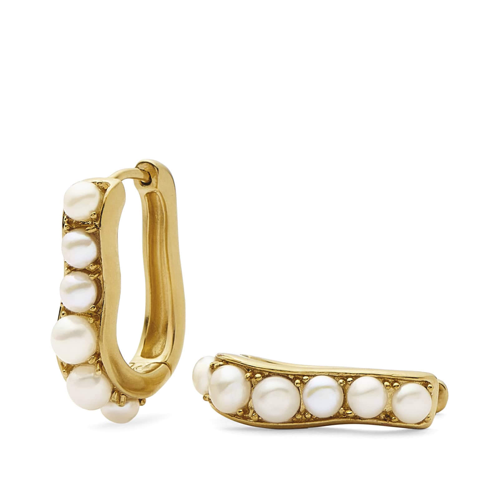 Missoma Pearl Wave Small Hoop Earrings