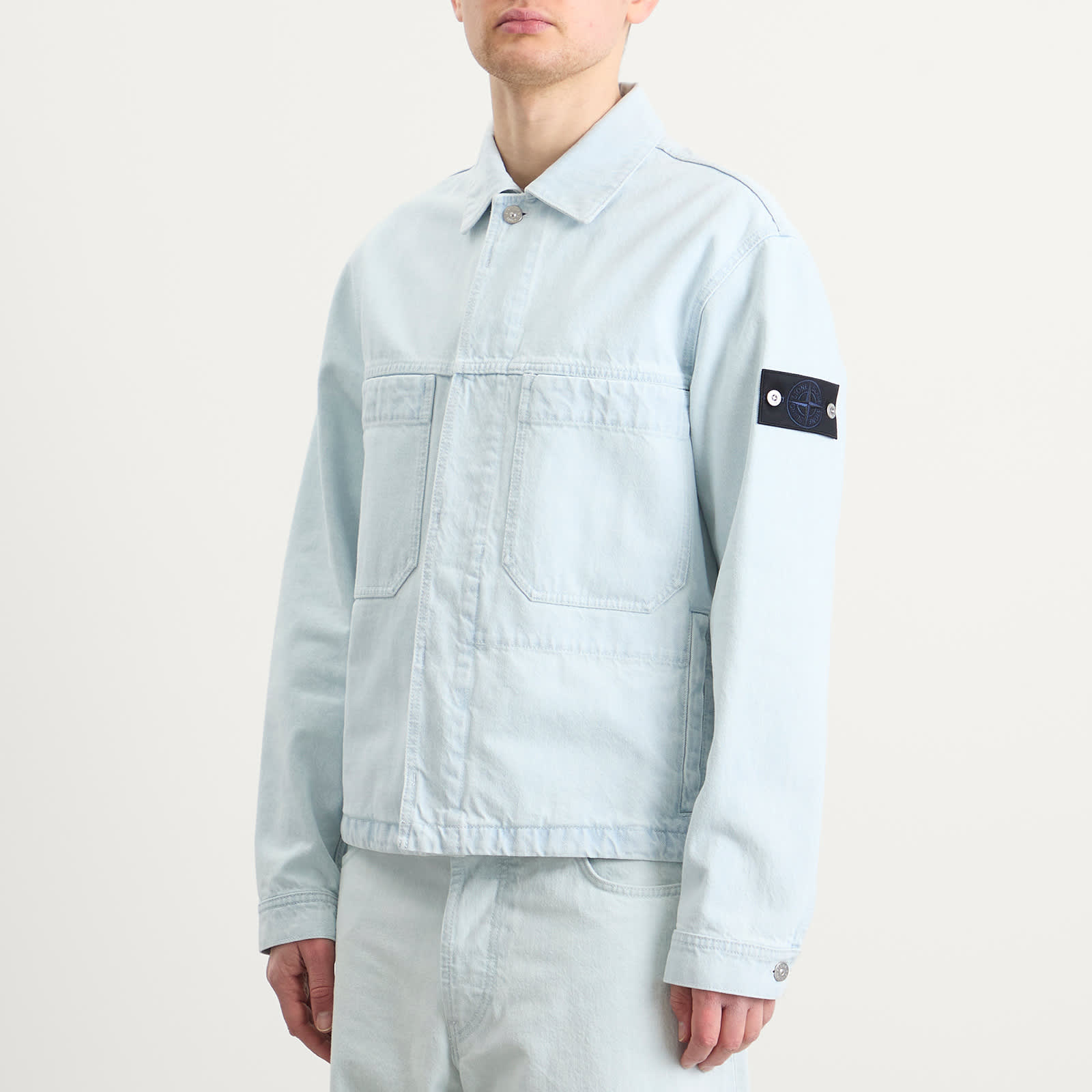 Stone Island Denim Research Ultra Bleached Denim Jacket