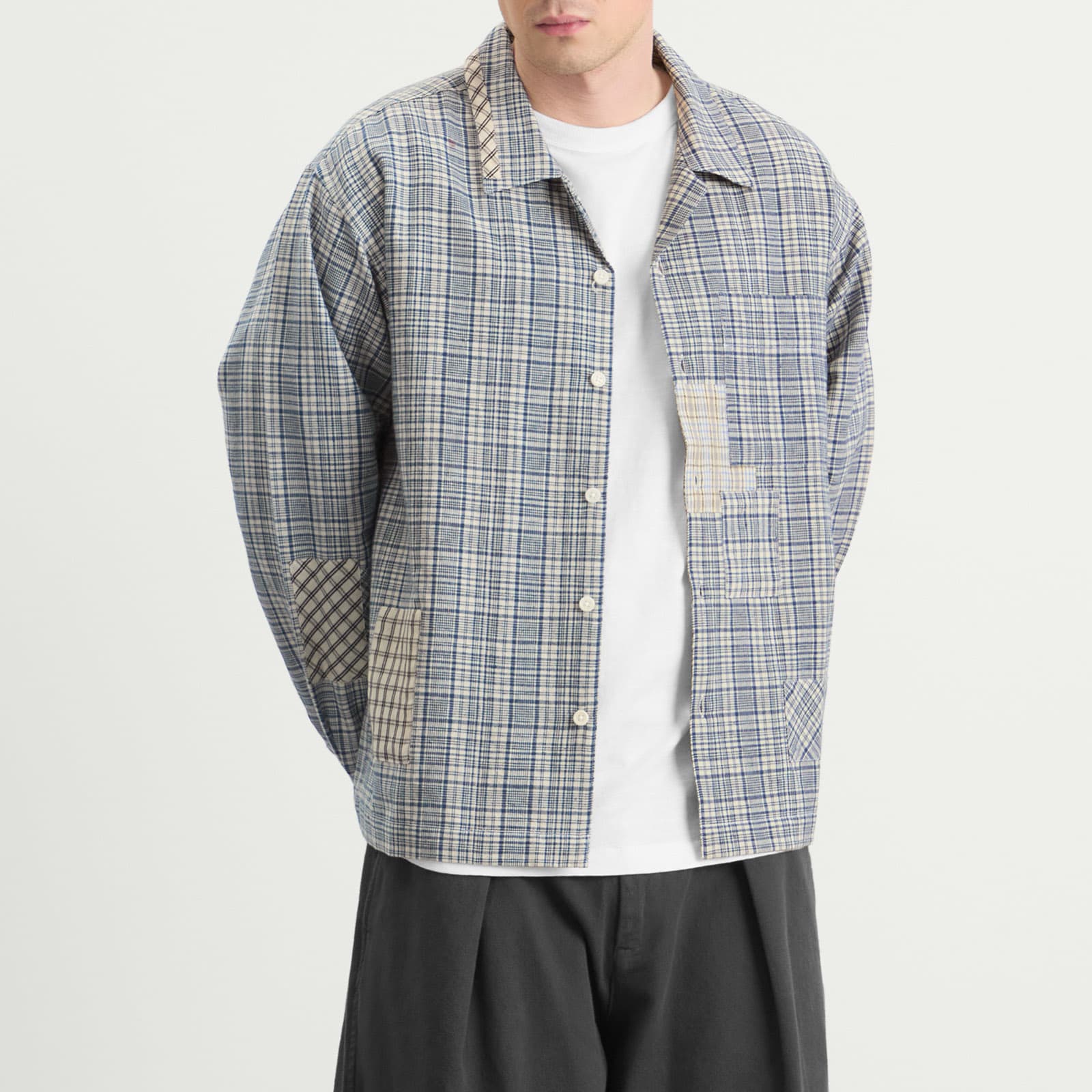 Story mfg Greetings Patchwork Long Sleeve Shirt