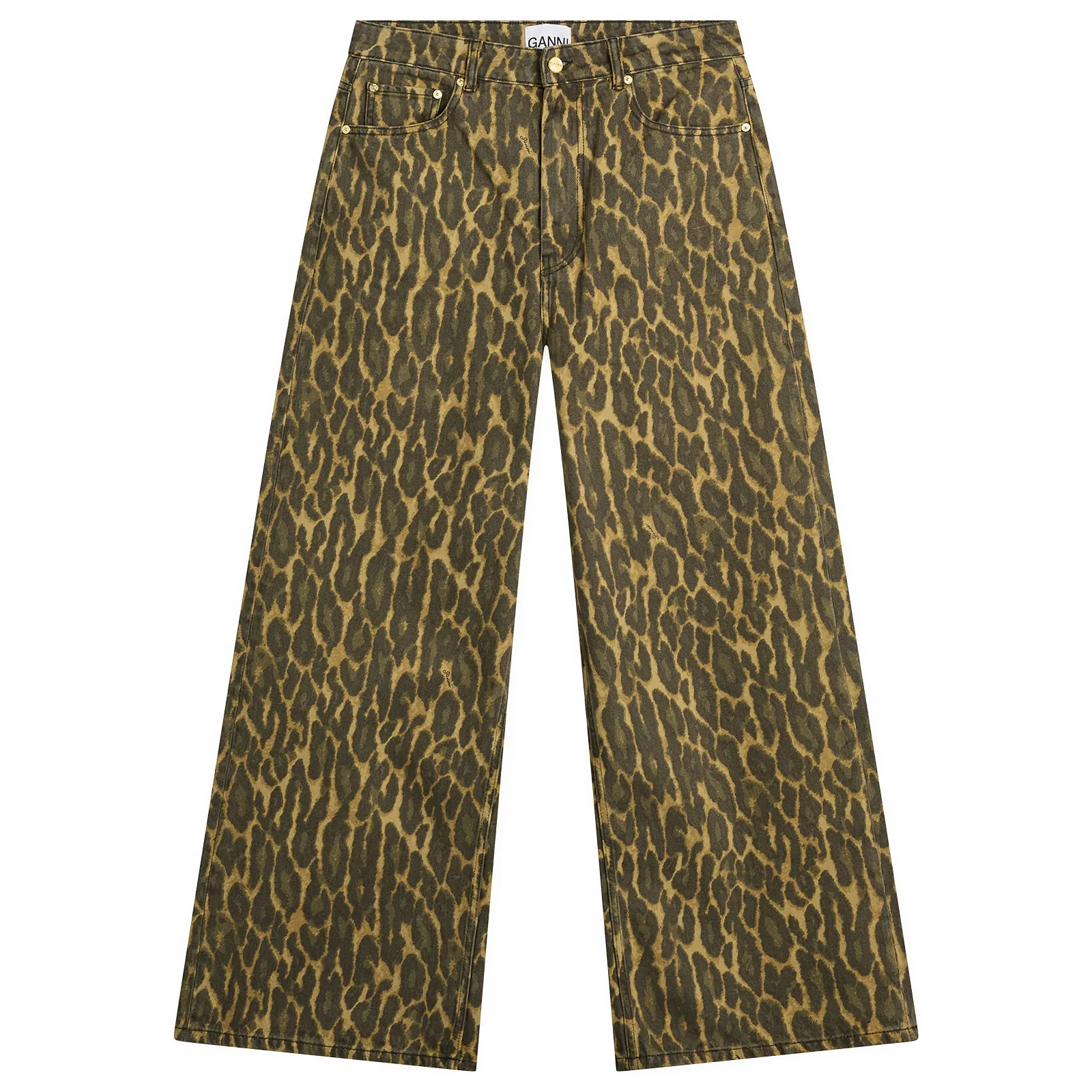 GANNI Print Denim Baggy Jeans