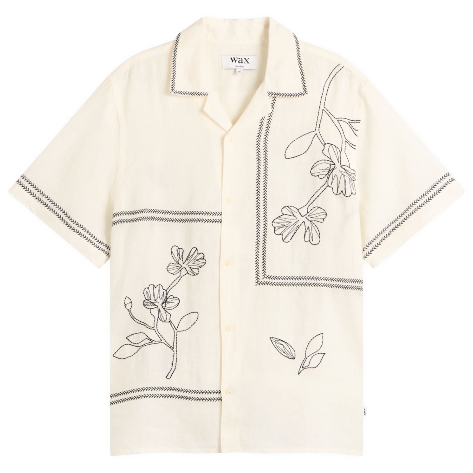 Wax London Didcot Grid Flowers Vacation Shirt