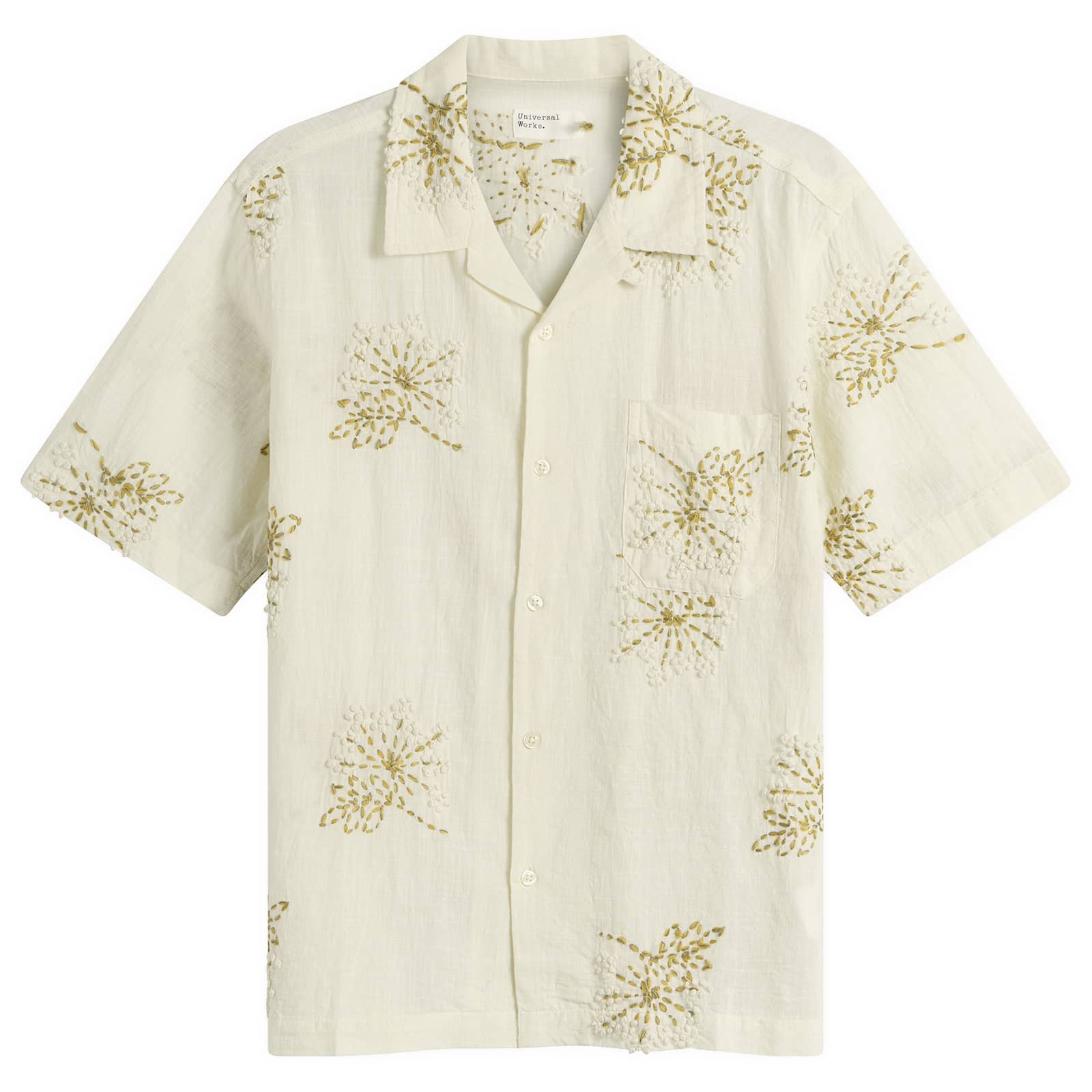 Universal Works Hand Embroidered Stripe Road Shirt