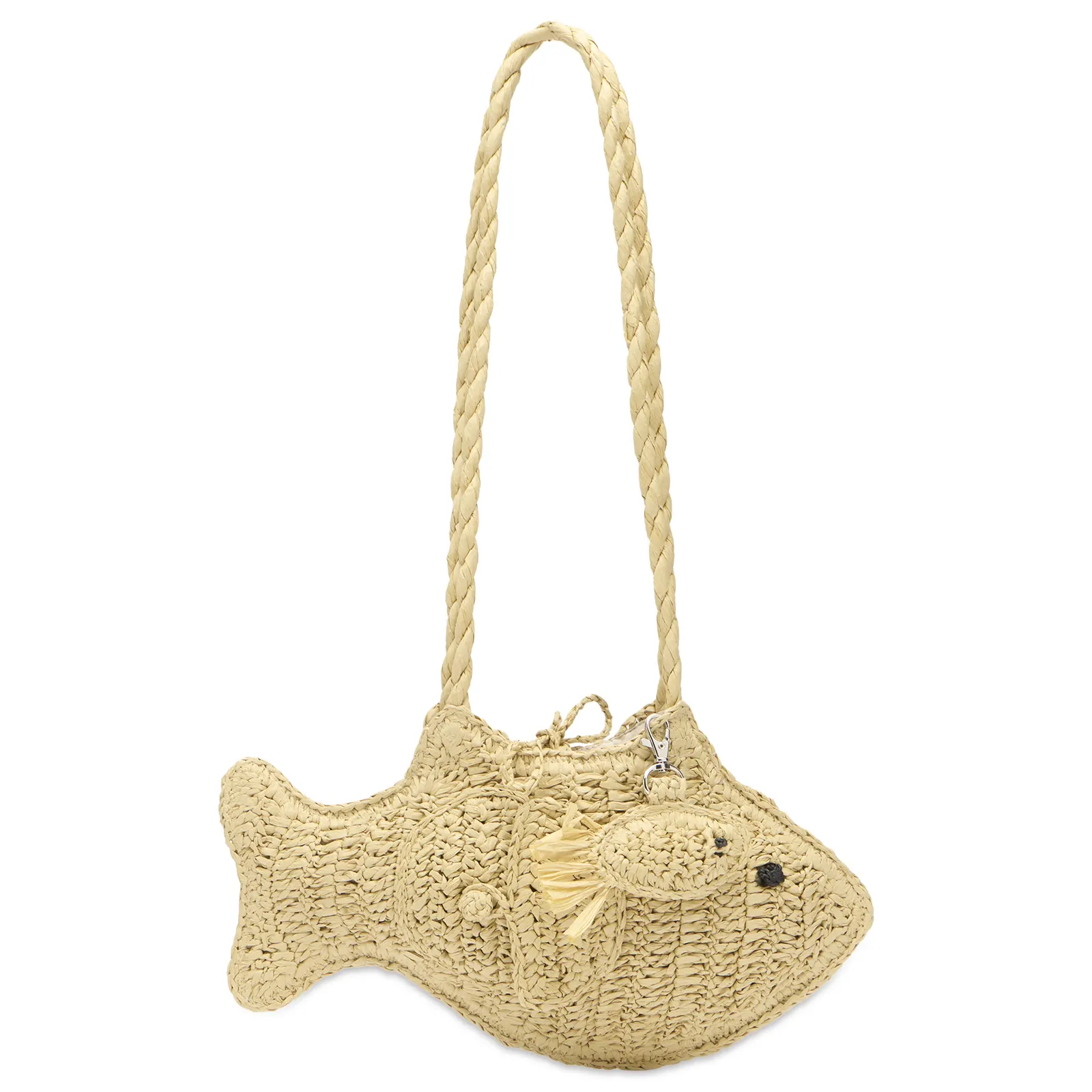 Damson Madder Raffia Fish Bag