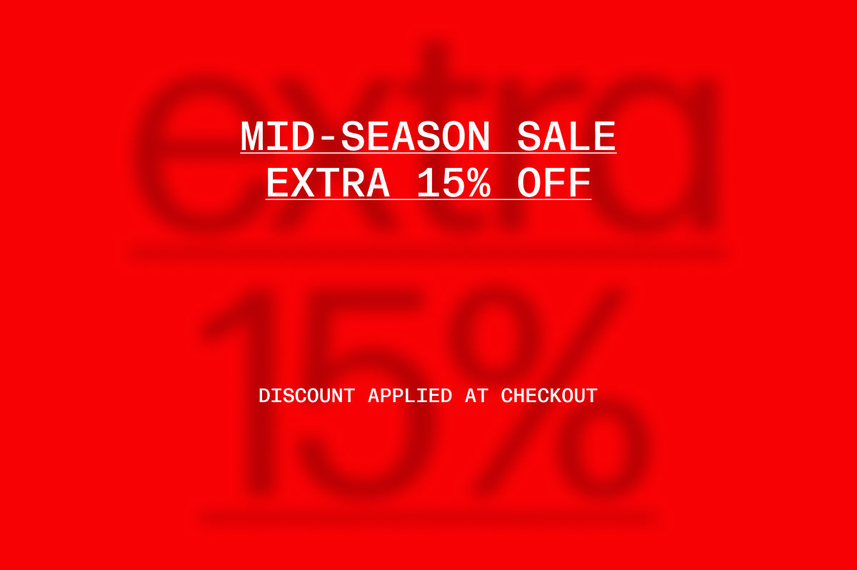 Mid-season sale | Extra 15% off