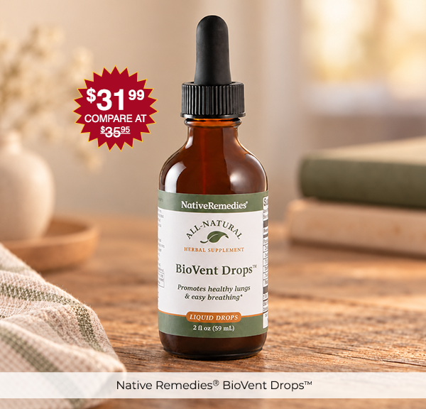 Native Remedies Biovent Drops $31.99 
