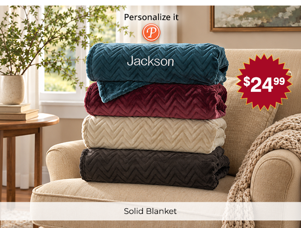 Solid Blanket. $24.99