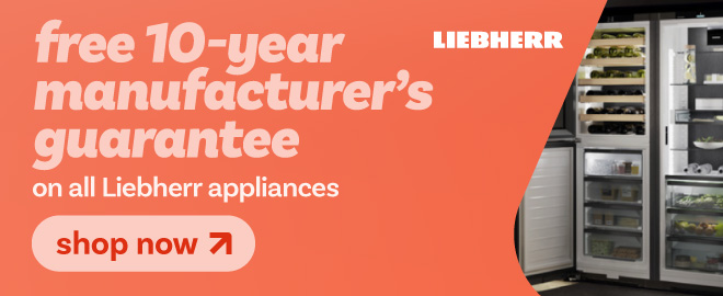 free 10-year manufacturer's guarantee on all Liebherr appliances
