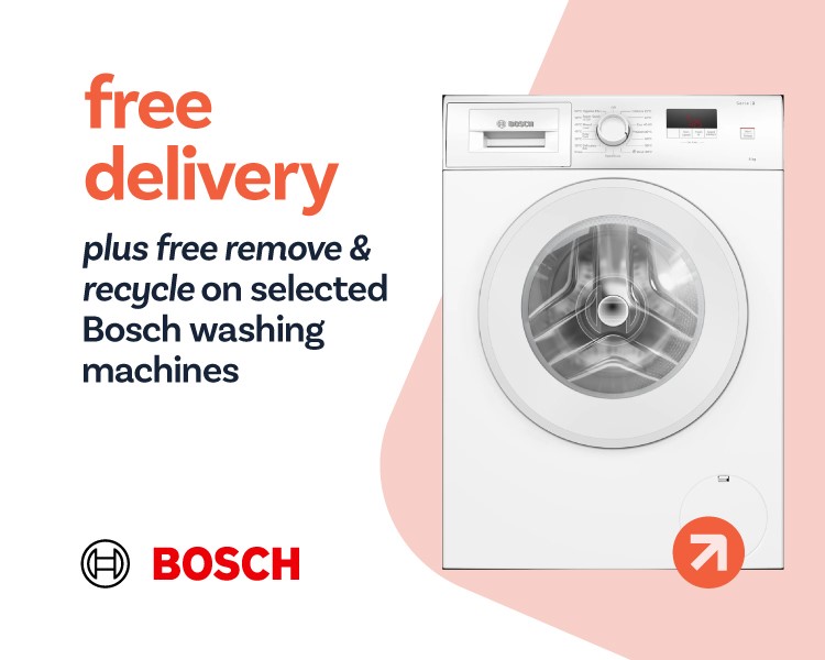 free delivery with Bosch Washing Machines