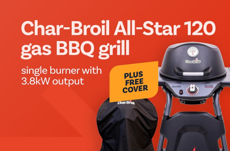 Char-Broil All-Star 120 - Single Burner Gas BBQ Grill and Cover