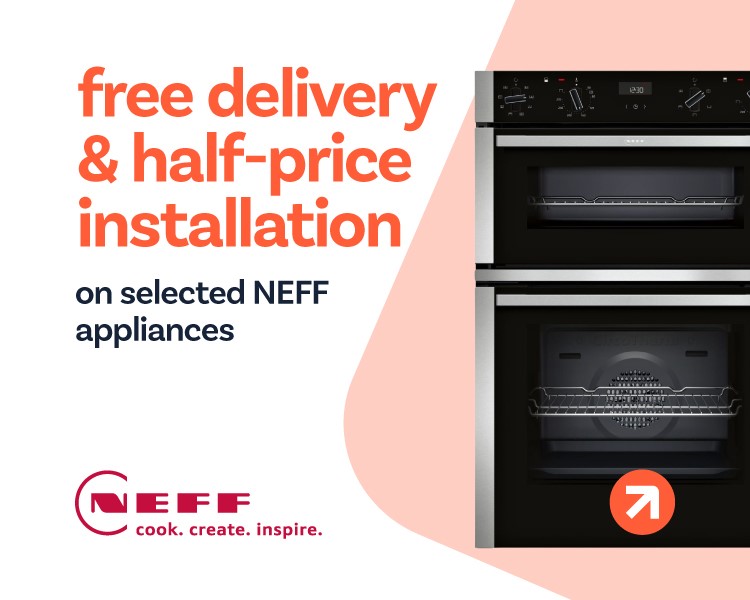 free delivery & half-price insteallation on selected Neff appliances
