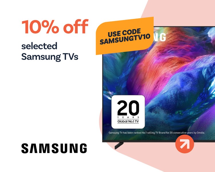 10% off selected Samsung TVs
