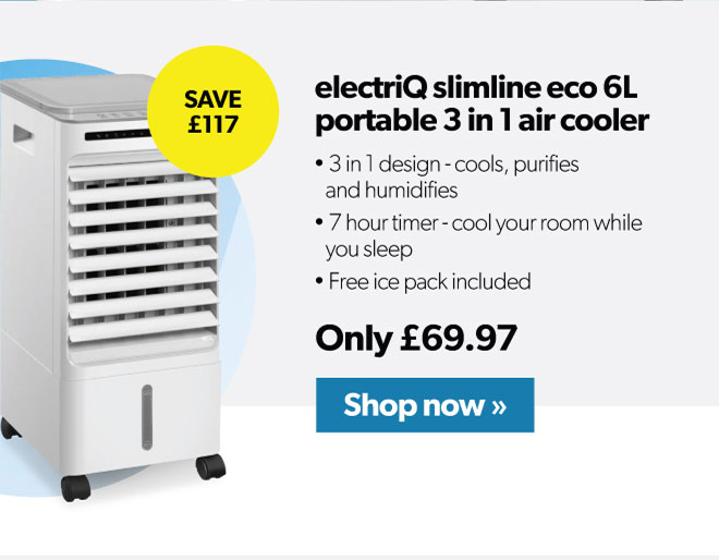 Electriq slimline eco shop 6l air cooler