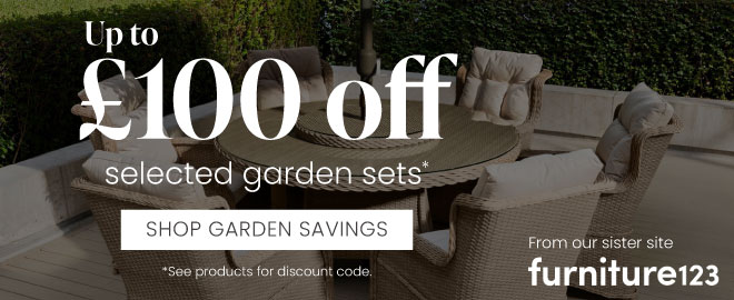 up to £100 off on selected garden sets