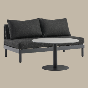 Lounge-Set HELAGS + VOSS 2 Pers. schwarz
