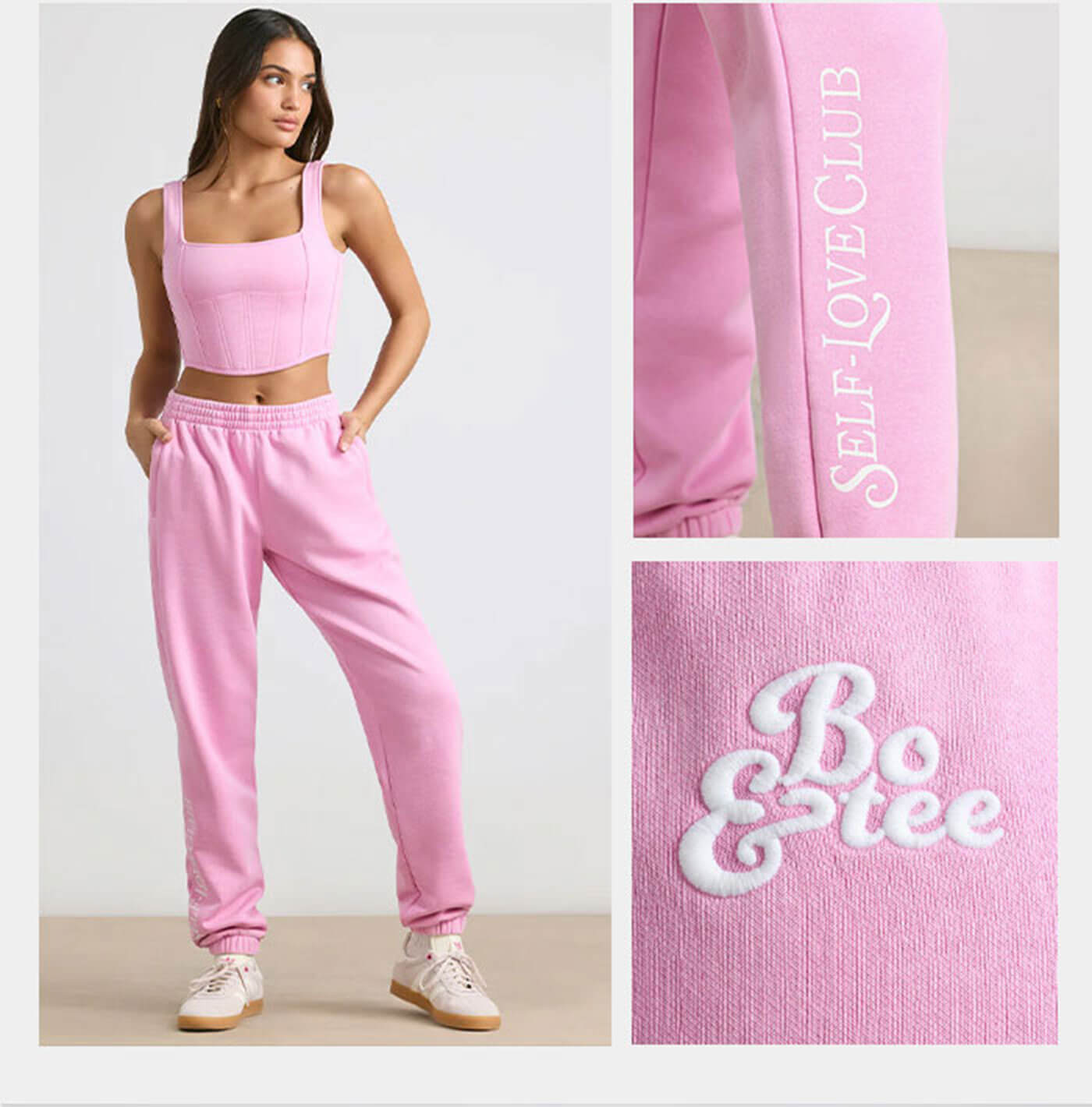 Oversized Joggers in Bubblegum Pink