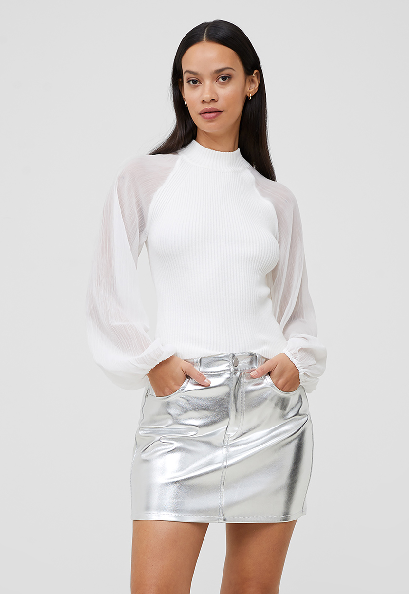 Metallic Mini Skirt