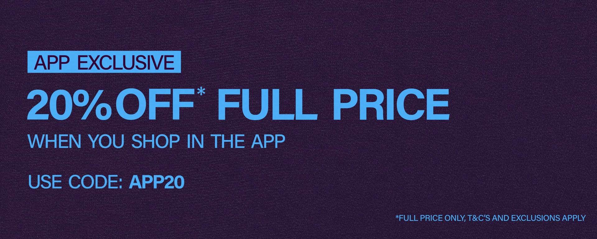 20% Off* Full Price at HIP